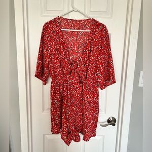 Women’s Size XL Tie Front Romper